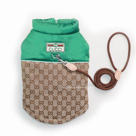 designer dog coats gucci|gucci dog collar backpack.